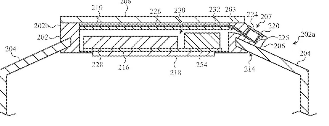 A figure in Apple’s patent highlights the potential layout of the camera assembly.