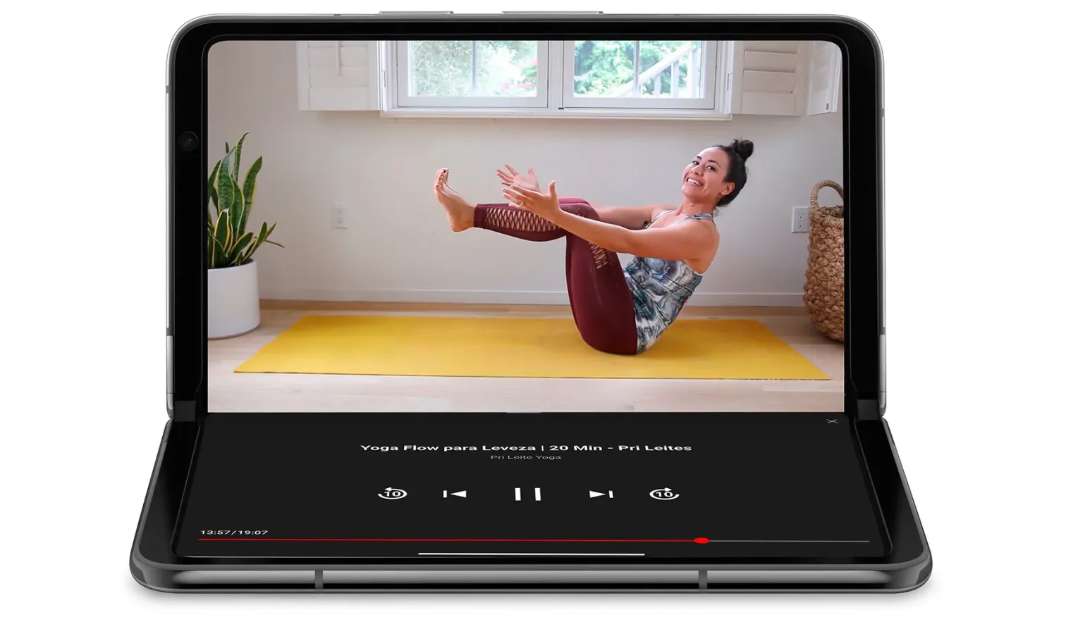 For apps like YouTube that have optimized desktops, it's critical that the Pixel Fold can accurately detect posture, which includes screen orientation and location. (Image credit: Google)