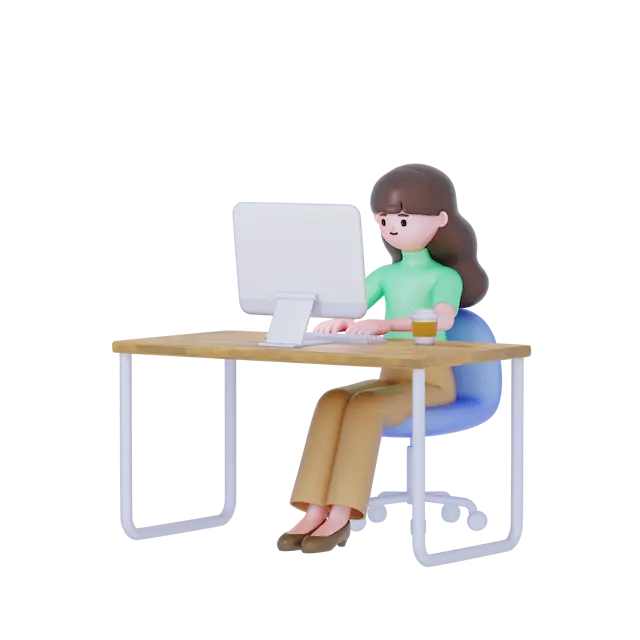  パソコンで仕事をする女性
