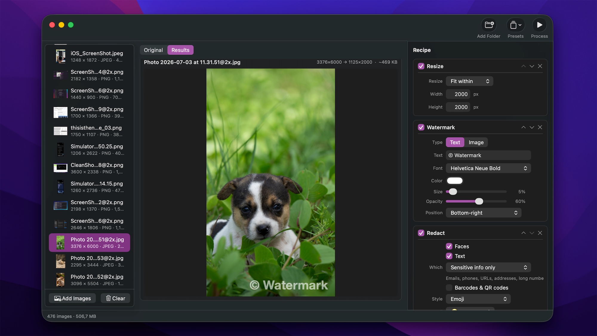PrepBatch main window