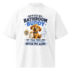 Official Bathroom Buddy – Cute Dog Unisex Organic Oversized High Neck T-Shirt