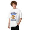 Official Bathroom Buddy – Cute Dog Unisex Organic Oversized High Neck T-Shirt