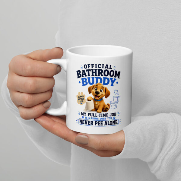 Official Bathroom Buddy – Funny Dog Coffee Mug