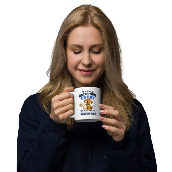 Official Bathroom Buddy – Funny Dog Coffee Mug