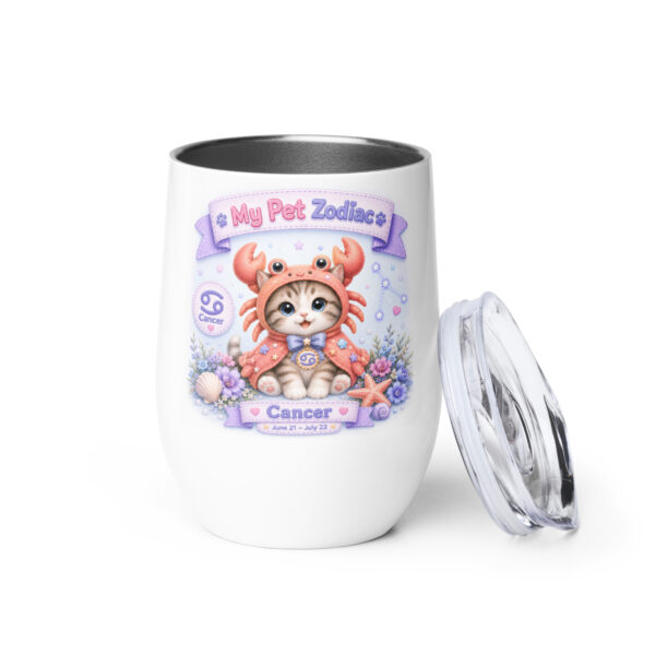 wine-tumbler-white-front-6a3ce41e51f3d.jpg Cute Cancer Cat Zodiac Wine Tumbler – My Pet Zodiac Stainless Steel Tumbler