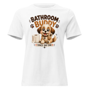 Bathroom Buddy Design Women's Relaxed T-Shirt