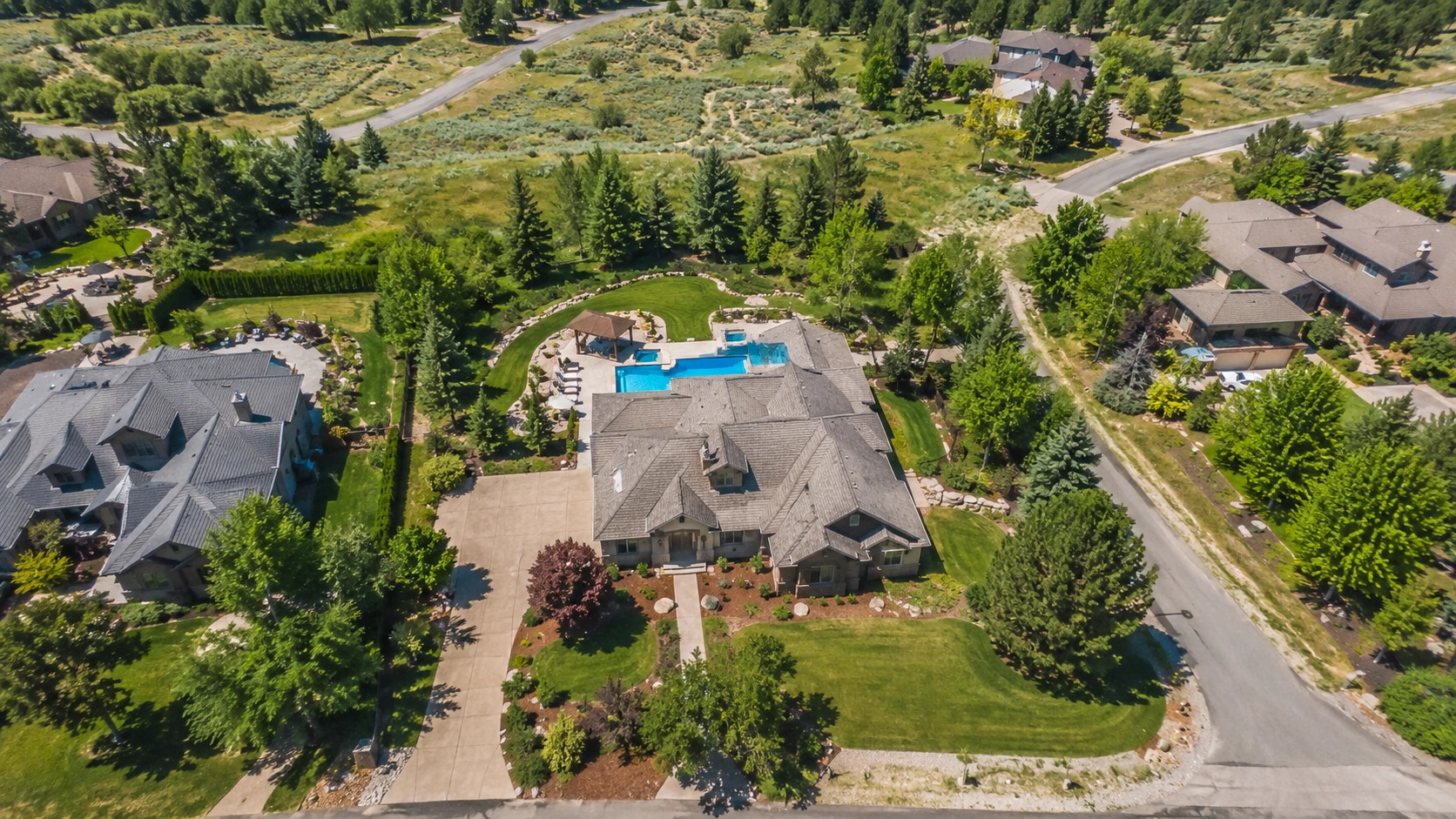 Aerial drone view