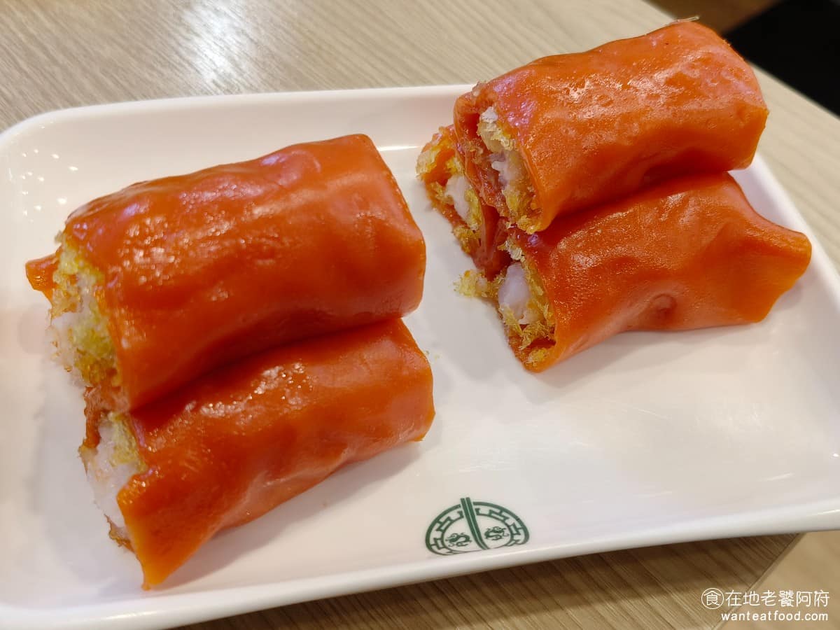添好運大直美麗華店 添好運大直美麗華店菜單 添好運大直美麗華店推薦 中山區美食 中山美食 洛神花鮮蝦紅米腸 這是比較特別的創意款腸粉，以洛神花製作腸粉外皮，連沾醬也是洛神花風味，色澤獨特口味酸甜帶花香，吃起來很有個性。 @在地老饕阿府