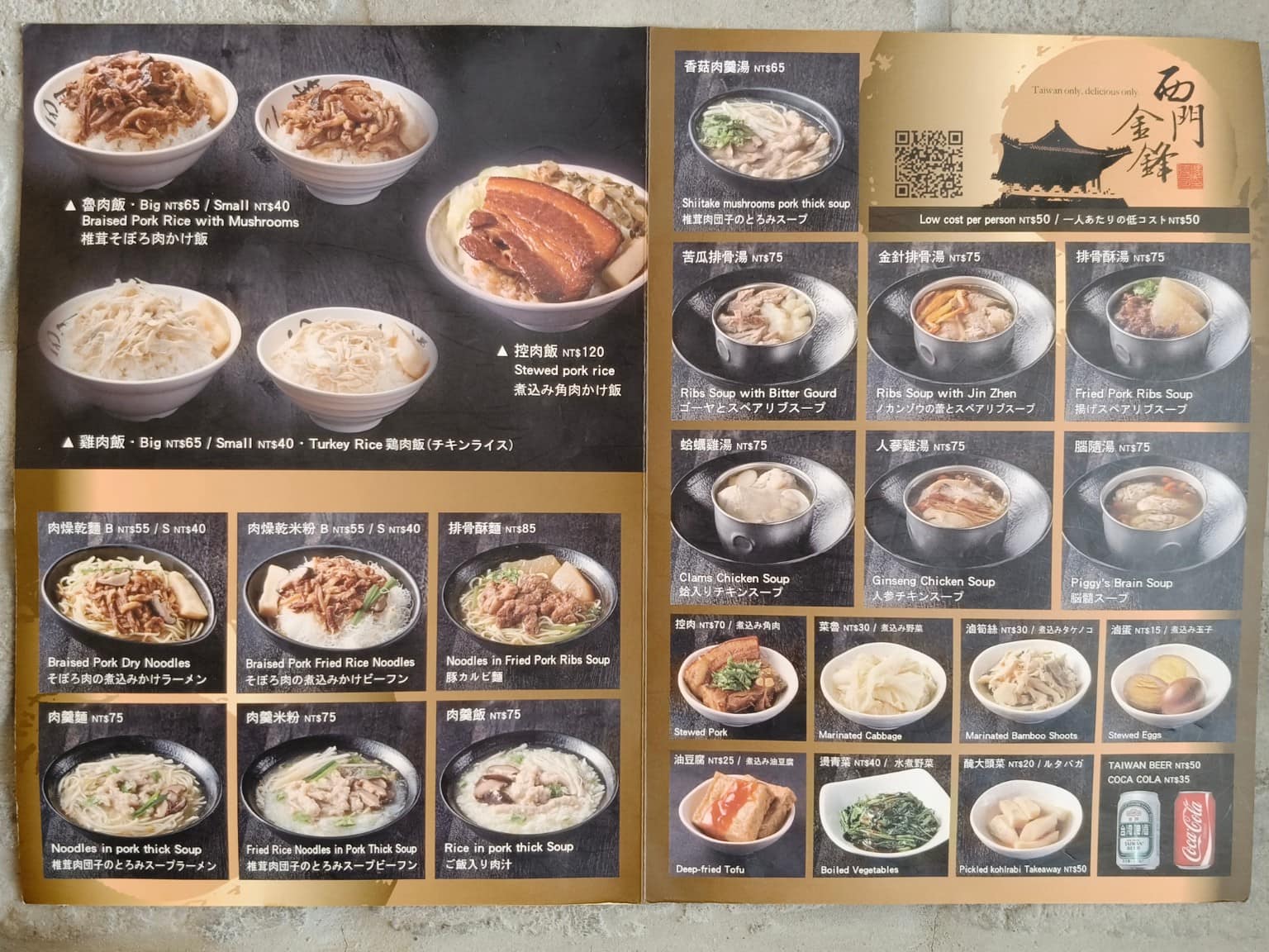 西門金鋒魯肉飯 西門金鋒魯肉飯菜單 西門金鋒魯肉飯推薦 萬華區美食 萬華美食 西門美食 店家菜單