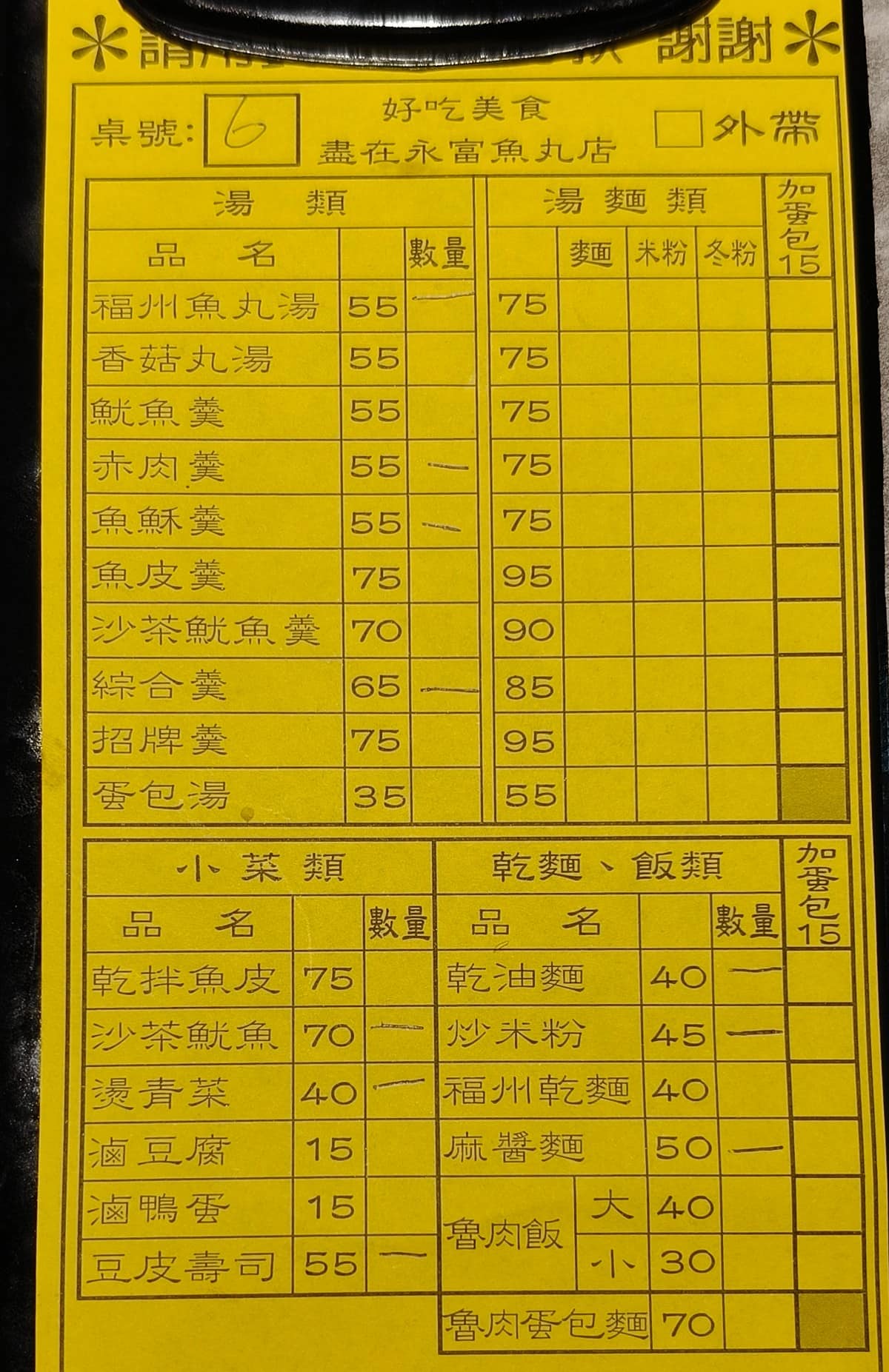 永富魚丸店 永富魚丸店菜單 永富魚丸店價格 萬華區美食 萬華美食 西門美食 台灣小吃 福州魚丸 魷魚羹 店家菜單