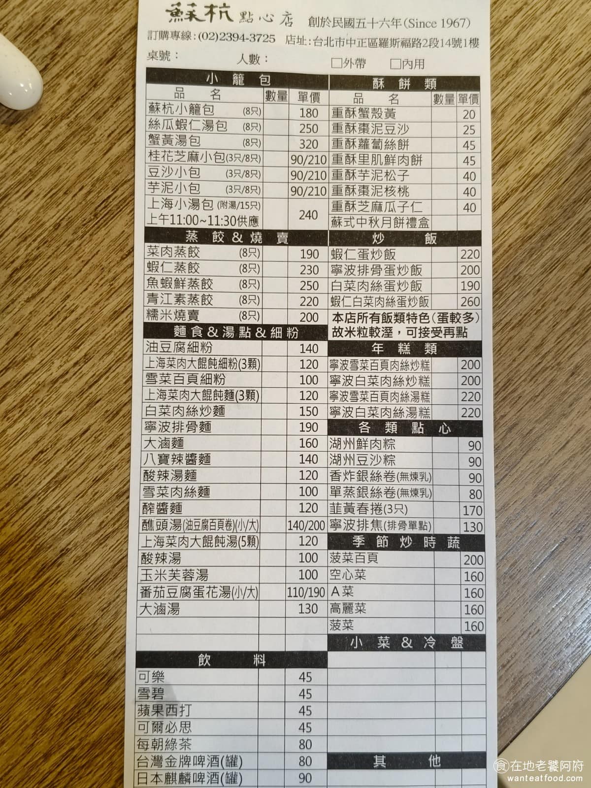 蘇杭點心店 蘇杭點心店菜單 蘇杭點心店推薦 中正區美食 中正美食 古亭美食 中式料理 小籠包 《蘇杭點心店》 菜單種類不少,包含小籠包、蒸餃、燒賣、各式酥餅、麵食、炒飯、年糕、湯品與小菜,品項跟鼎泰豐類似,但價格明顯親民。小菜沒有印在主菜單上,寫在旁邊的黑板上,小菜也是熱門品項,所以都常提早賣完。 @在地老饕阿府