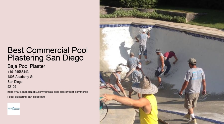 Best Commercial Pool Plastering San Diego