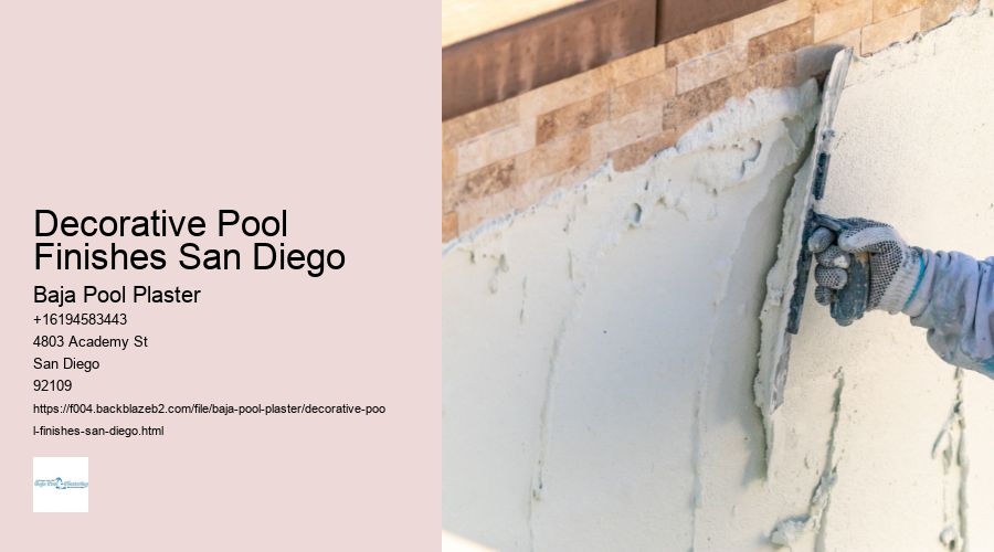 Decorative Pool Finishes San Diego