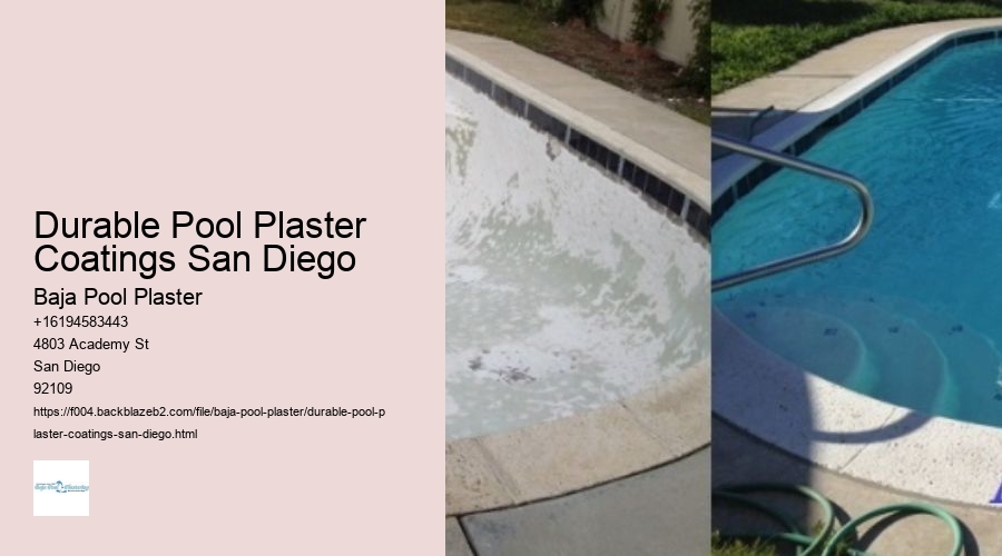 Durable Pool Plaster Coatings San Diego