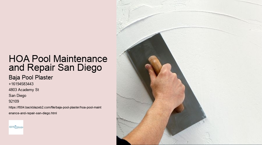 HOA Pool Maintenance and Repair San Diego
