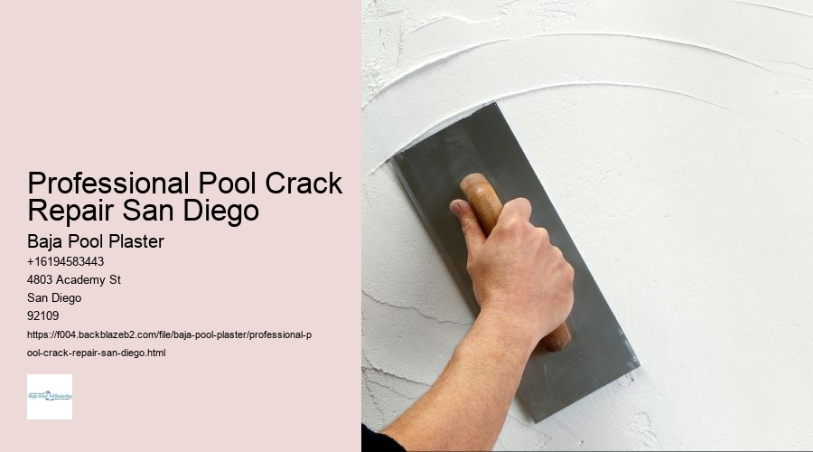 Professional Pool Crack Repair San Diego