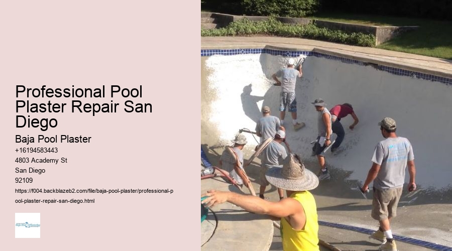Professional Pool Plaster Repair San Diego