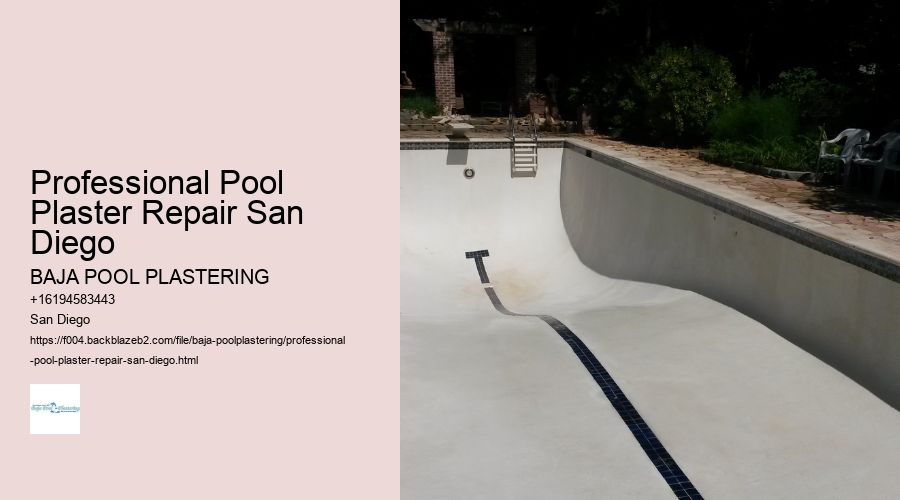 Professional Pool Plaster Repair San Diego