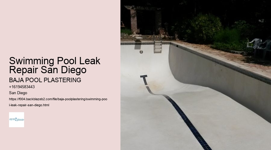 Swimming Pool Leak Repair San Diego