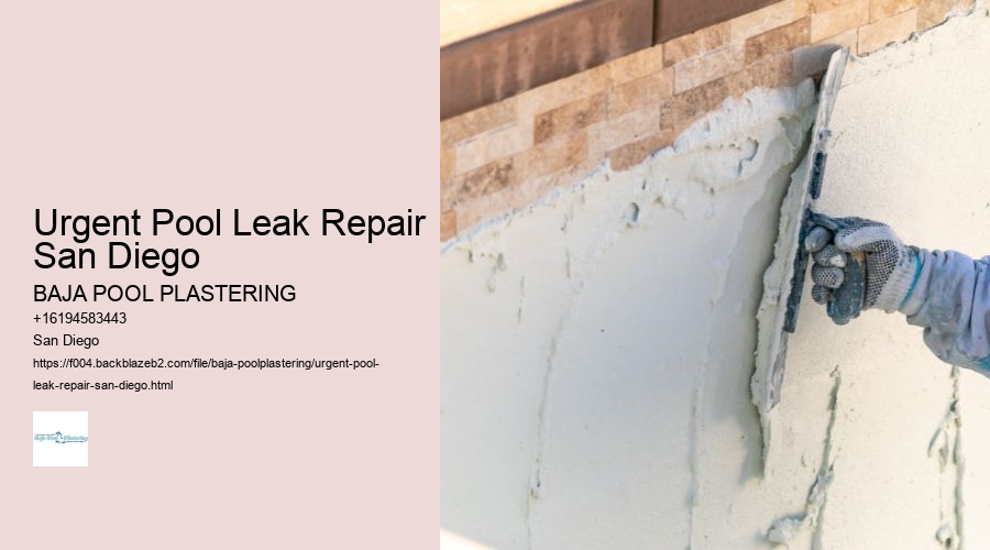 Urgent Pool Leak Repair San Diego