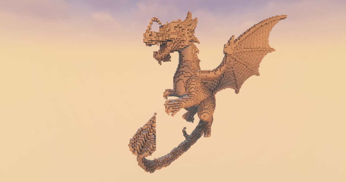 FREE Minecraft Dragon gamer Statue preview 1