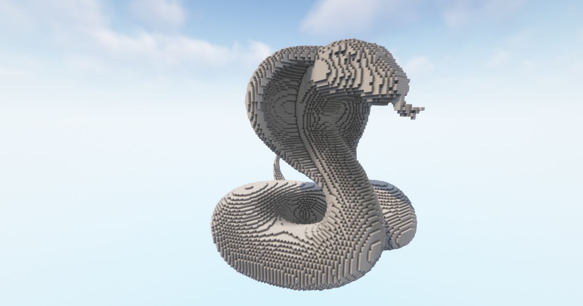 FREE Minecraft Big Snake Statue preview 1