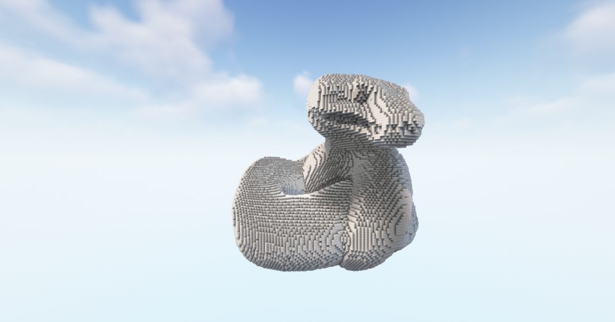 FREE Minecraft Snake White Statue