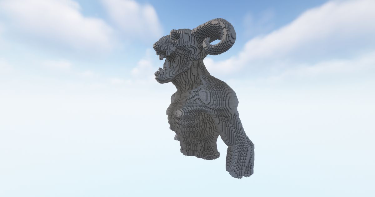 FREE Minecraft Beast Statue preview 1
