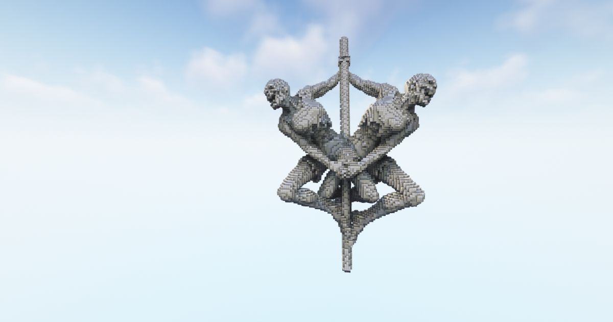 FREE Minecraft Double Skeleton Statue