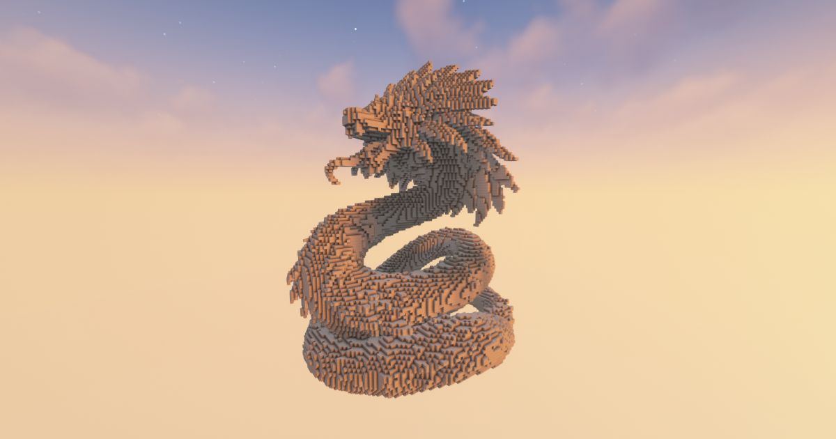 FREE Minecraft Super Snake Statue preview 1