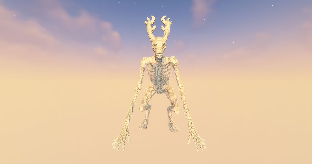 FREE Minecraft 3D Skeleton Lord Statue preview 1