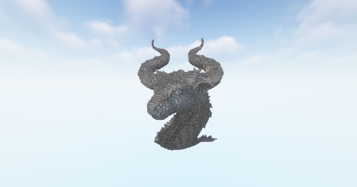 FREE Minecraft Head Goat Statue