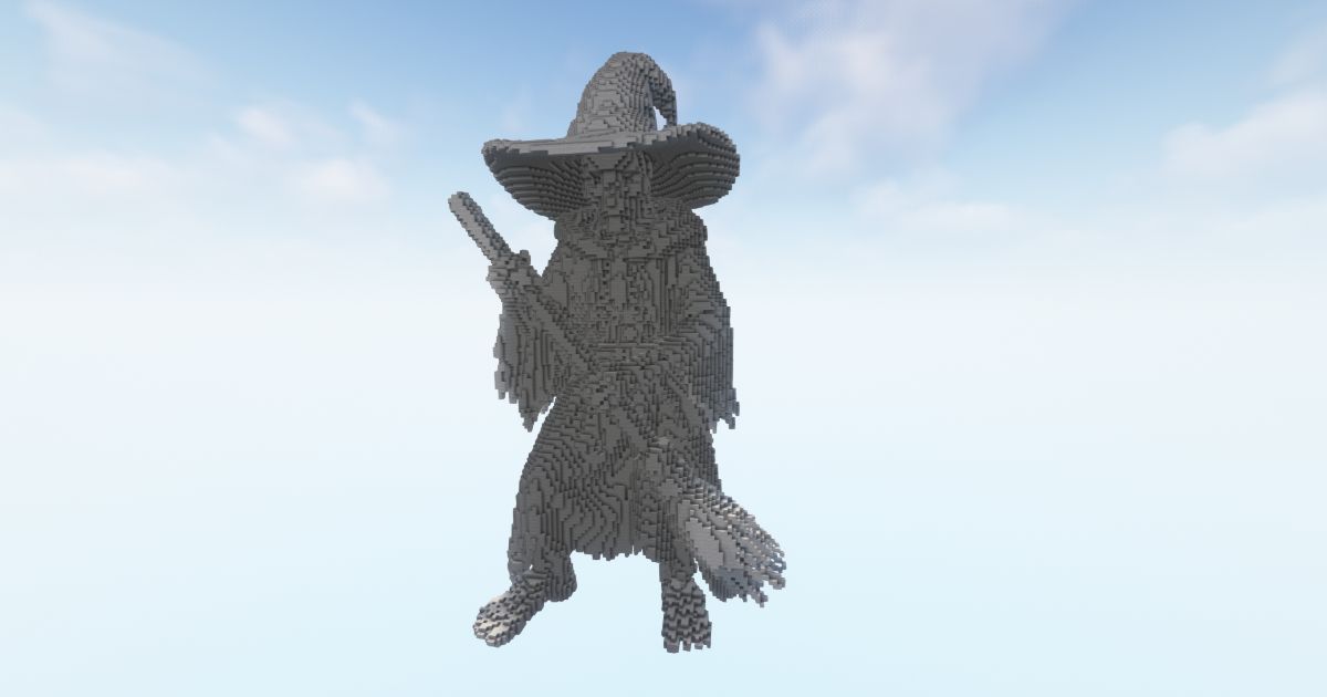 FREE Minecraft Witch Statue