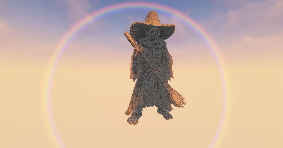 FREE Minecraft Witch Statue preview 1