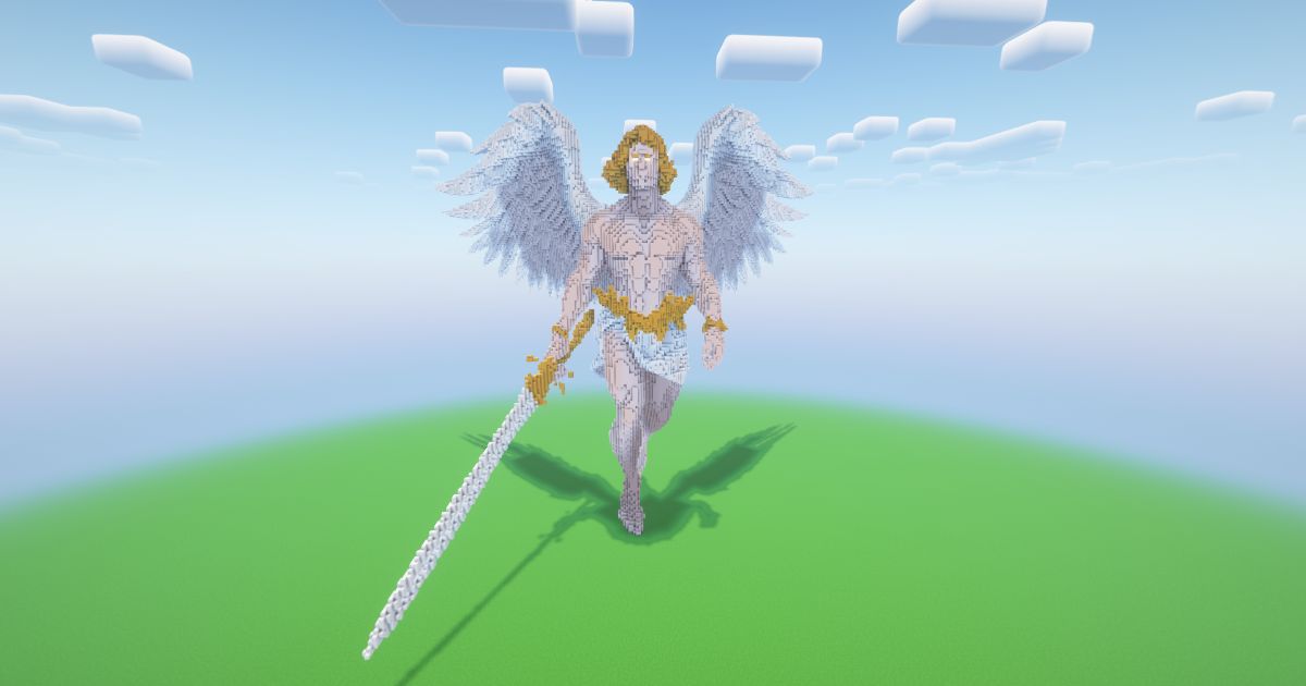 Minecraft Angel 9 Statue! ( FREE )