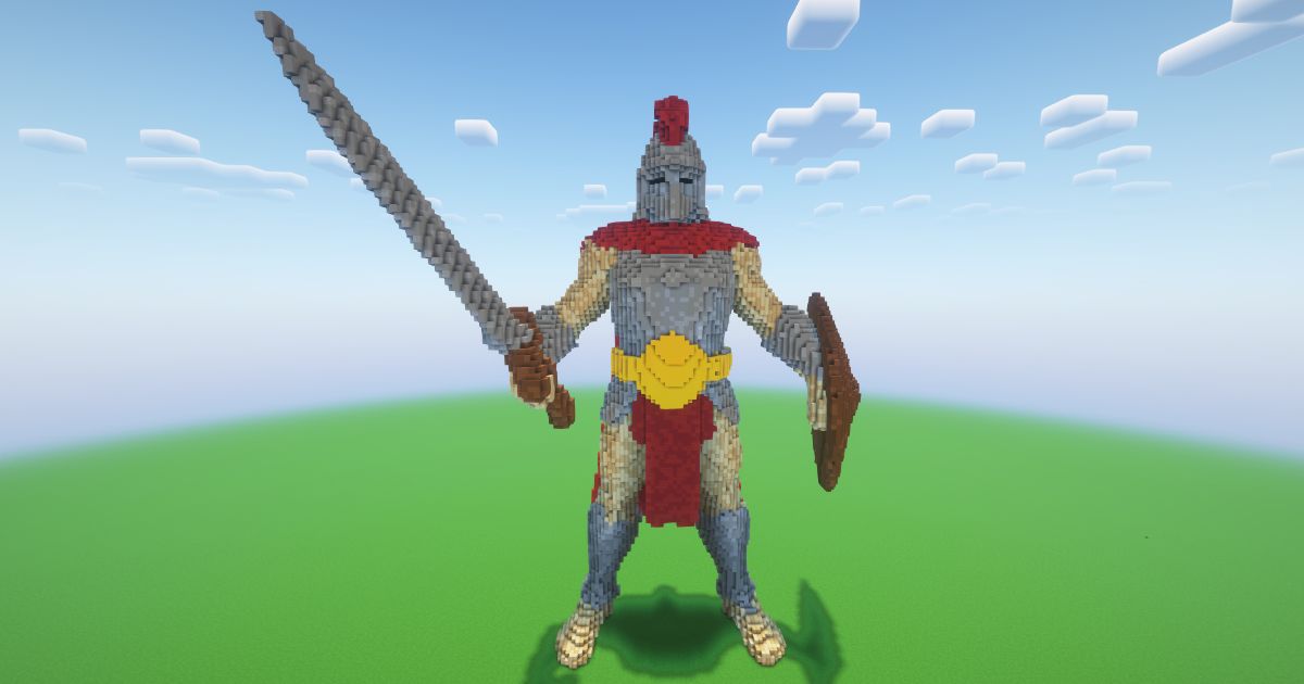 Minecraft Roman Gladiator Statue! ( FREE )
