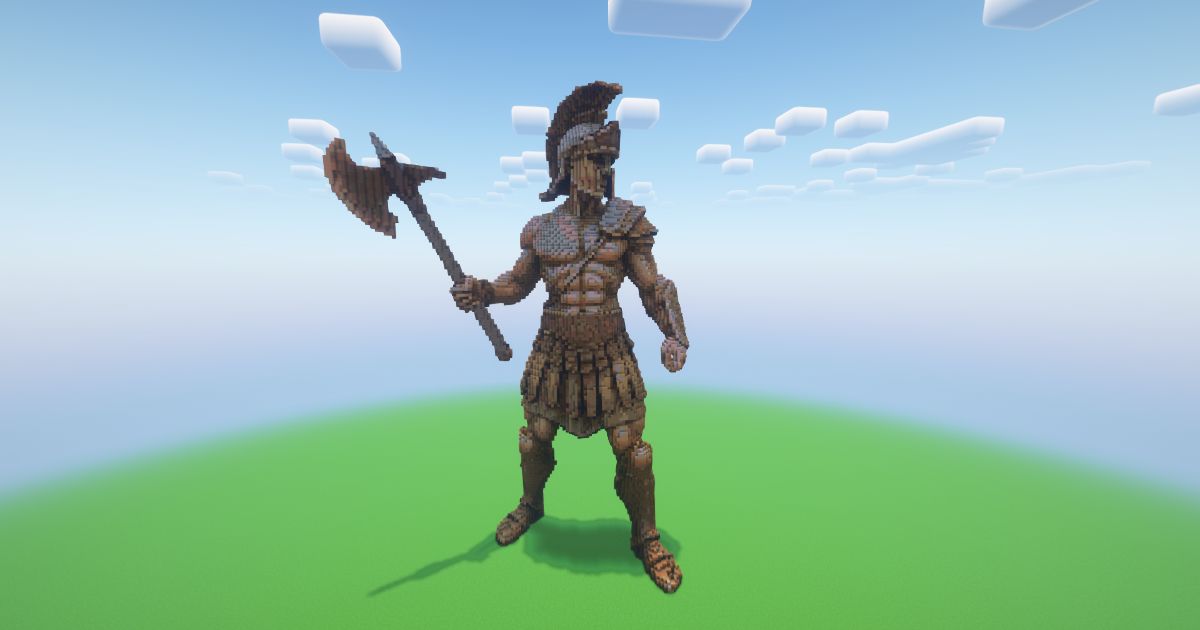 Minecraft Gladiator 3 Statue! ( FREE )