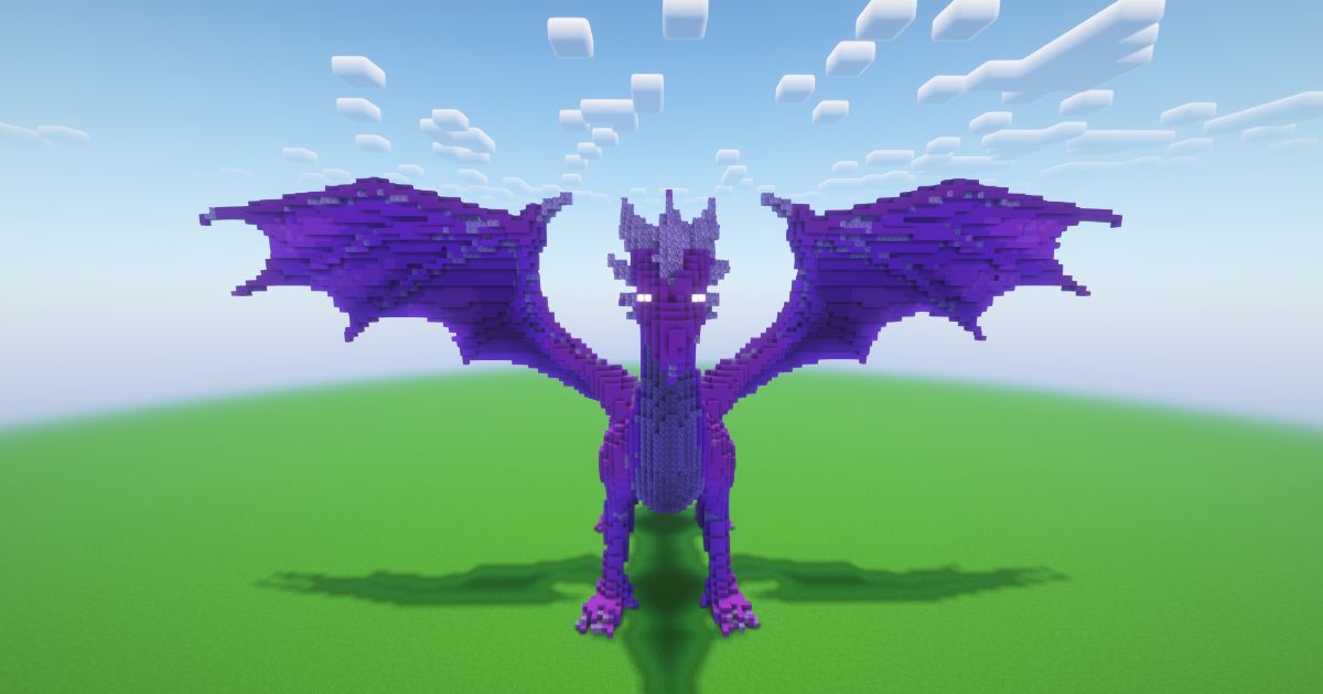 Minecraft Amethyst Dragon Statue! ( FREE )