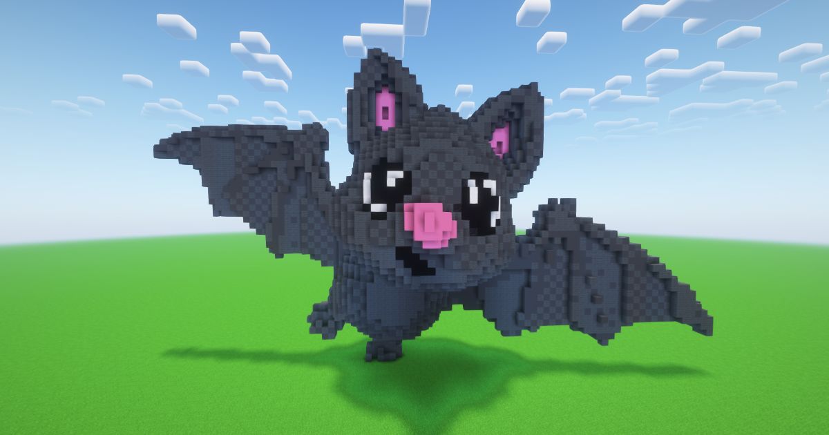 Minecraft Halloween Cute Bat Statue! ( FREE )