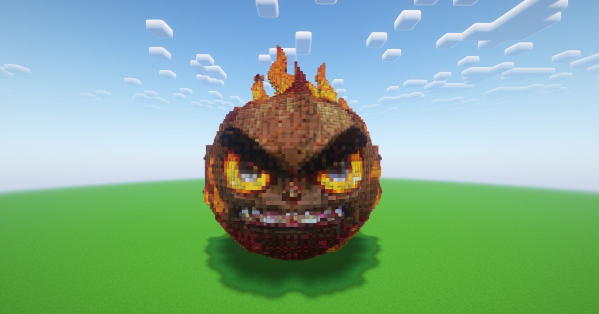 Minecraft Fireball Statue! ( FREE )