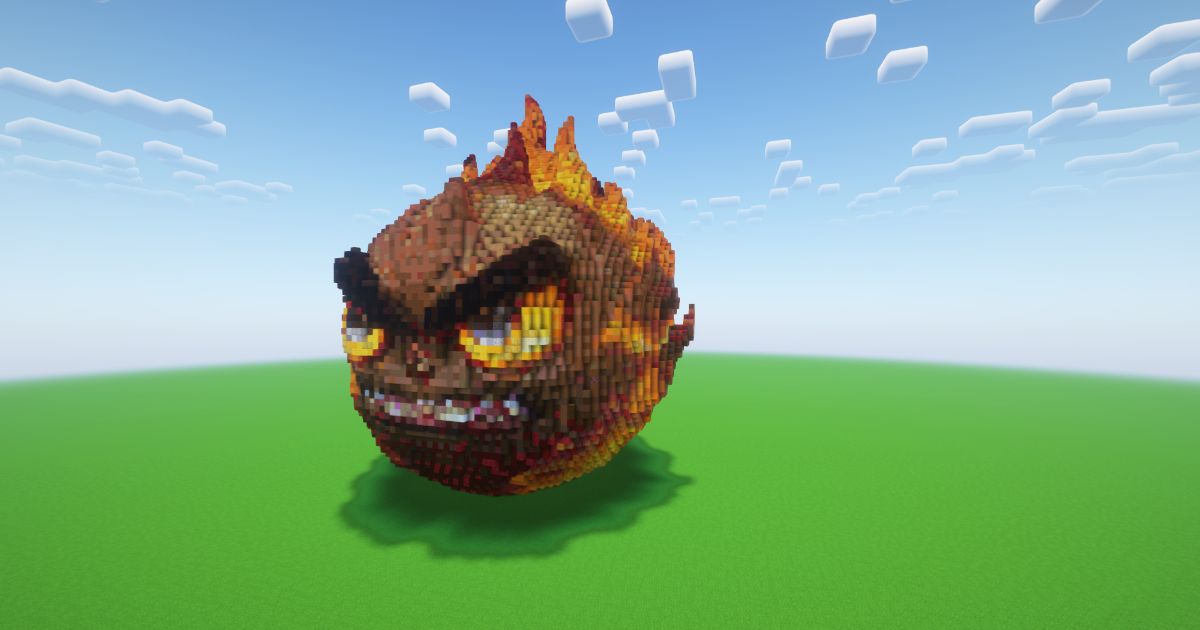 Minecraft Fireball Statue! ( FREE ) preview 1