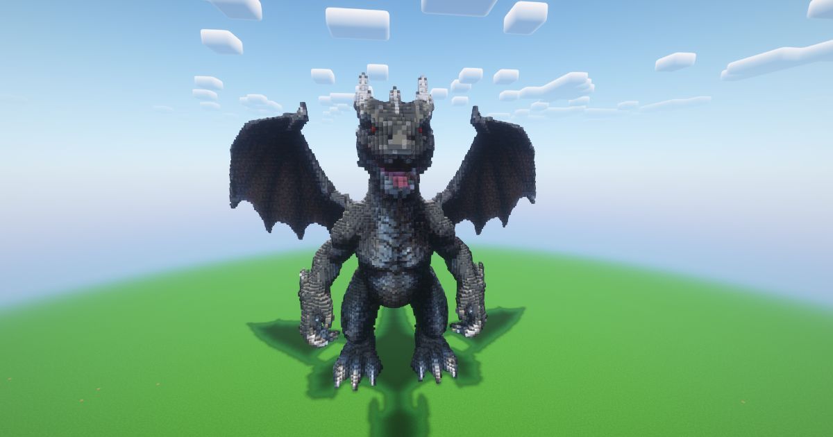Minecraft Chaos Dragon Statue! ( FREE )
