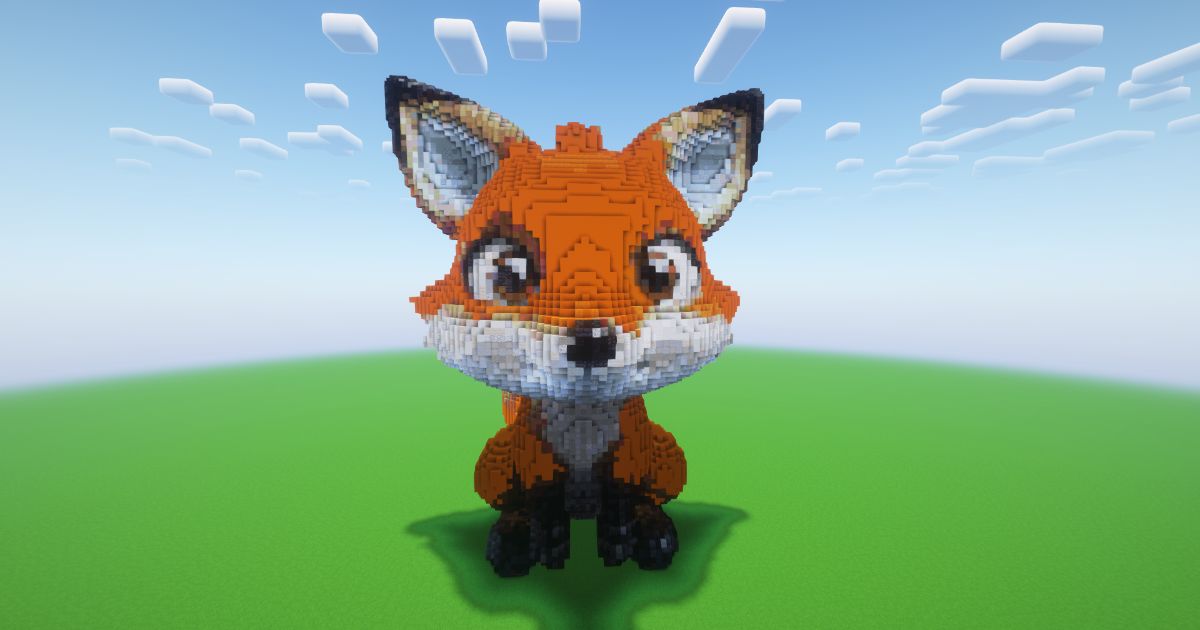 Minecraft Fox Statue! ( FREE )