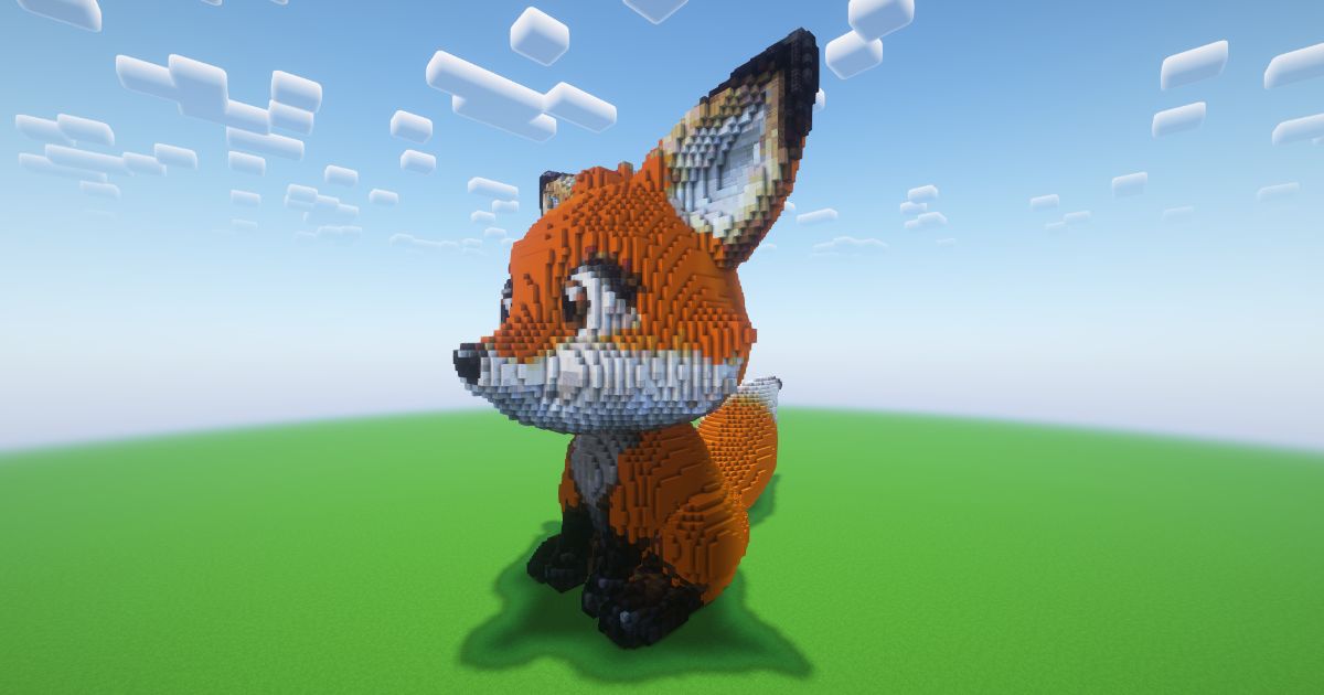 Minecraft Fox Statue! ( FREE ) preview 1