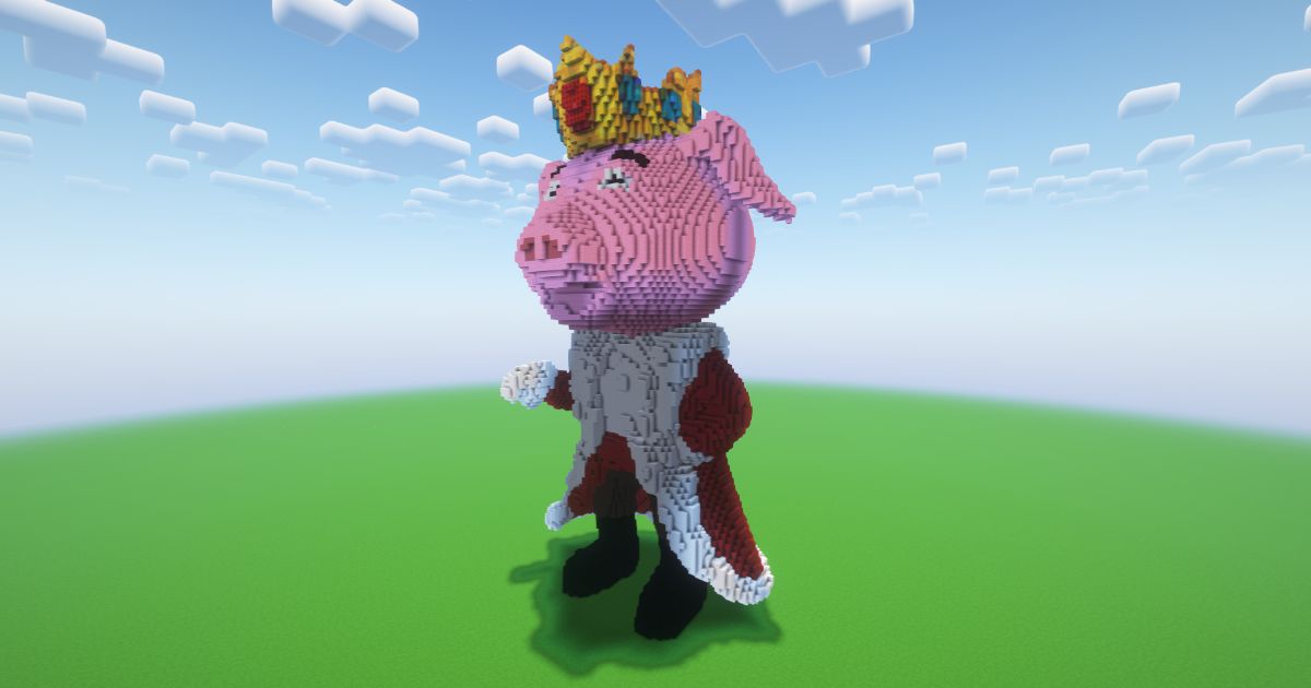 Minecraft Technoblade! Statue! ( FREE ) preview 1