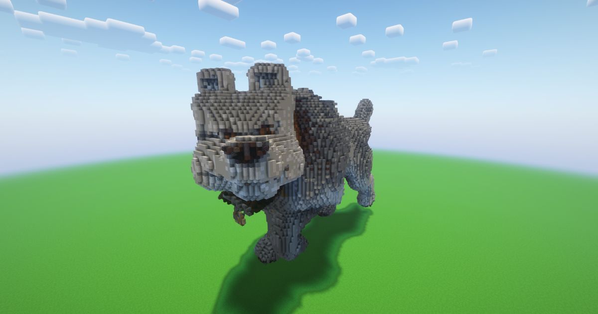 Minecraft Dennis Wolf! Statue! ( FREE )