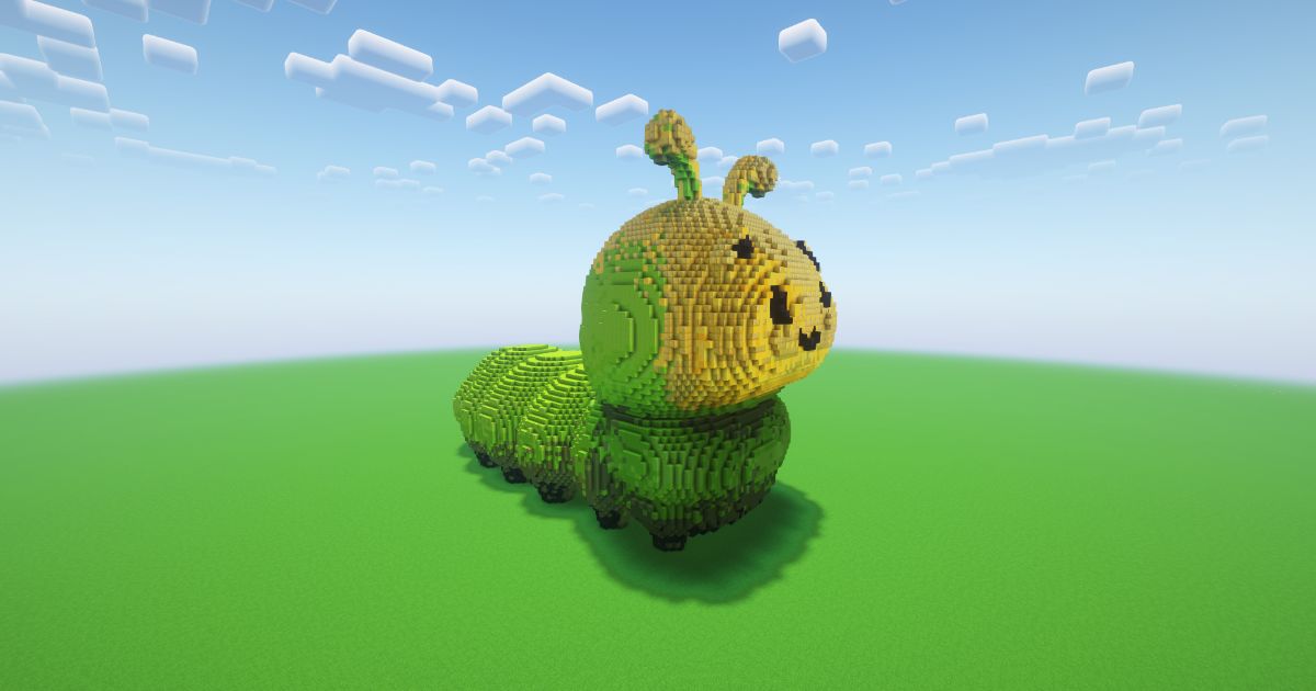 Minecraft Caterpillar Statue! ( FREE )