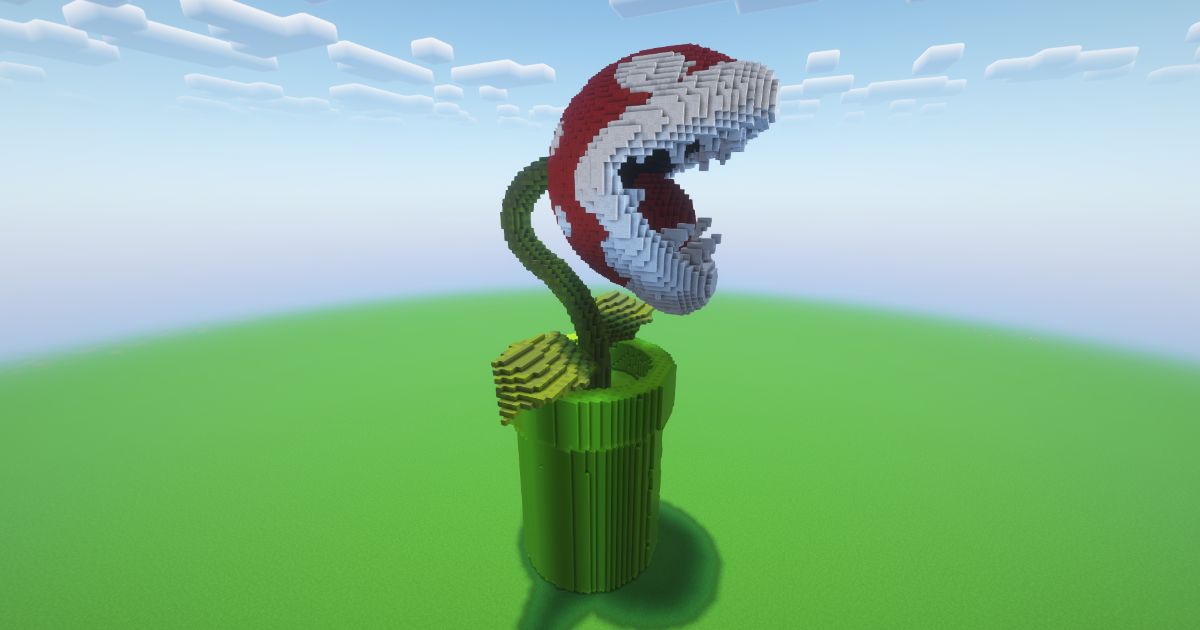 Minecraft Piranha Plant Statue! ( FREE )
