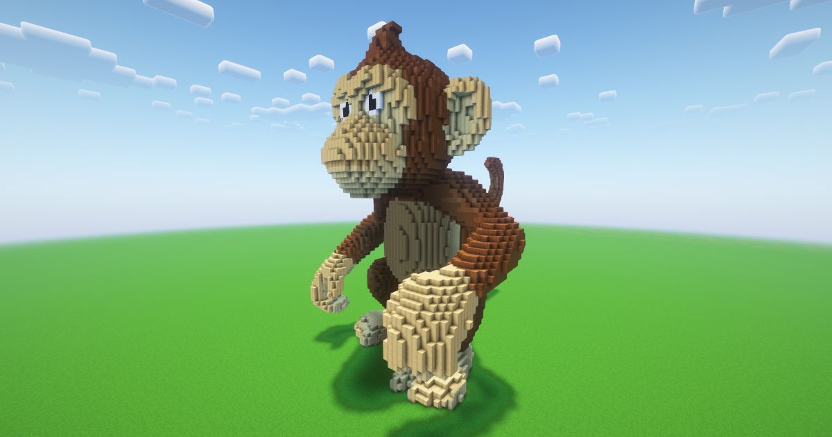 Minecraft Monkey Statue! ( FREE ) preview 1