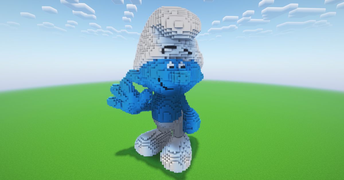 Minecraft Smurf Statue! ( FREE )